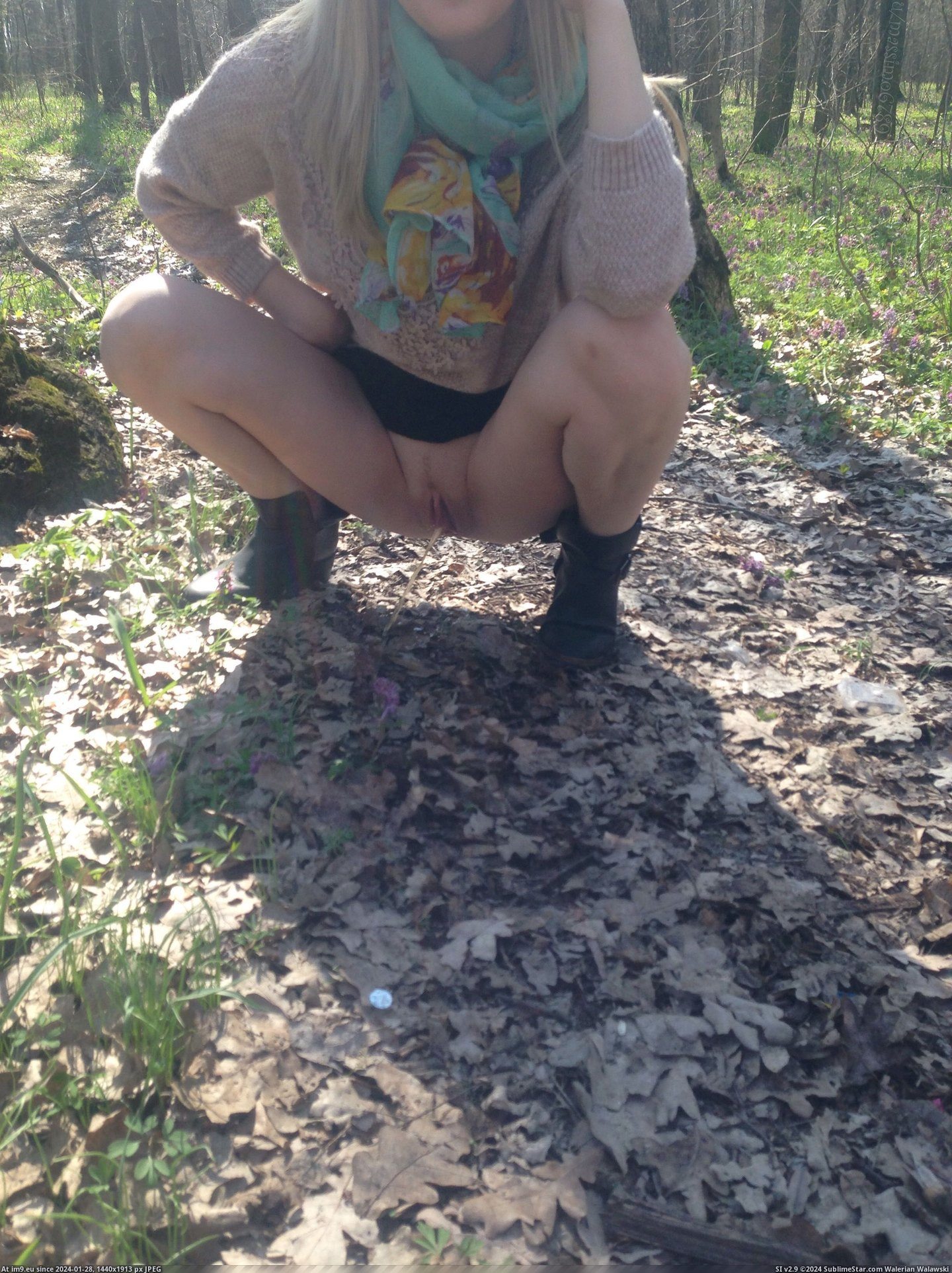 #Cross  #Woods [Pee] f Pee in the woods (cross-post from r-gonewild) Pic. (Image of album My r/PEE favs))