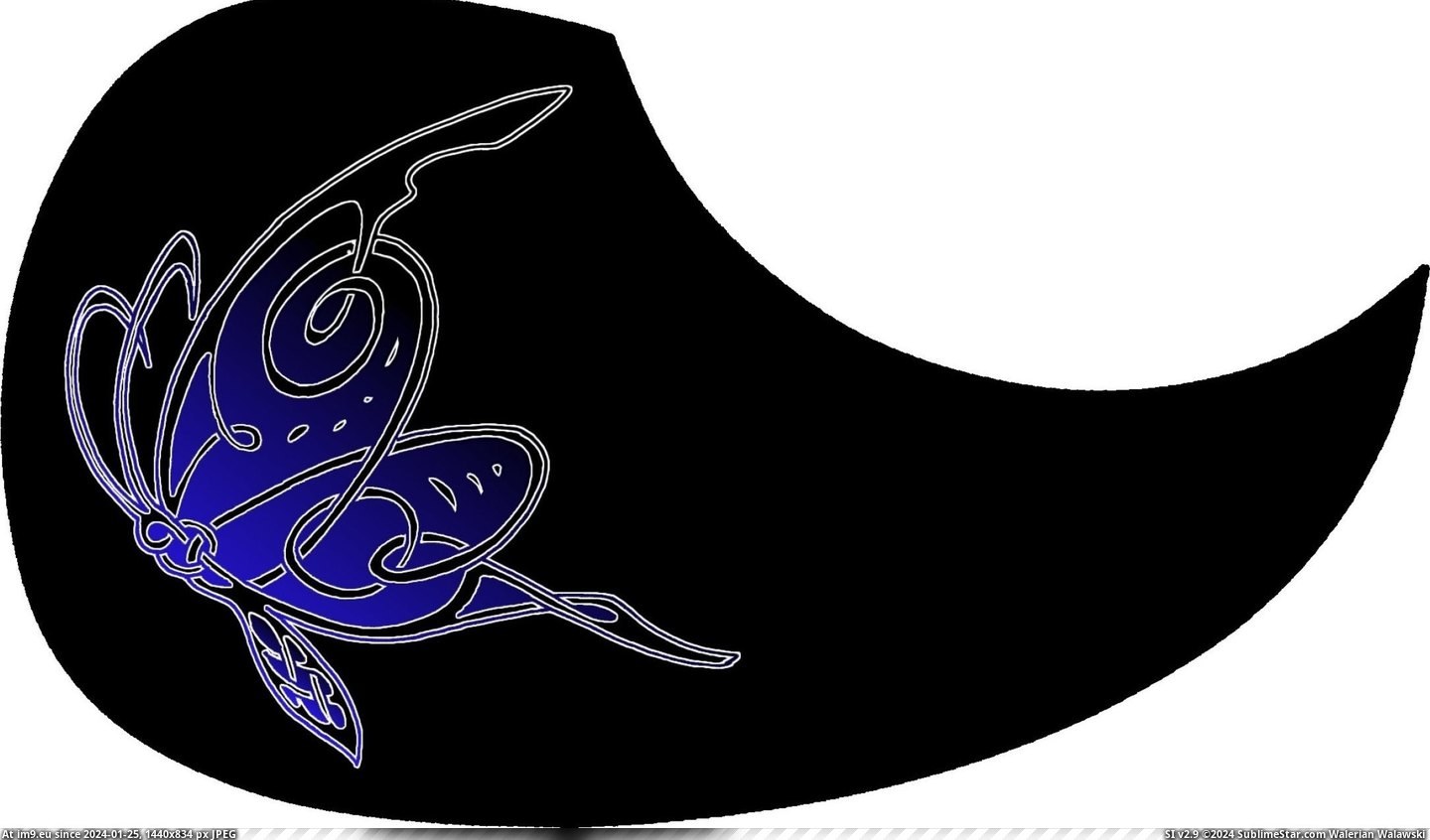 Pick Guard - Celtic Butterfly 2 (in Custom Pickguard Art)