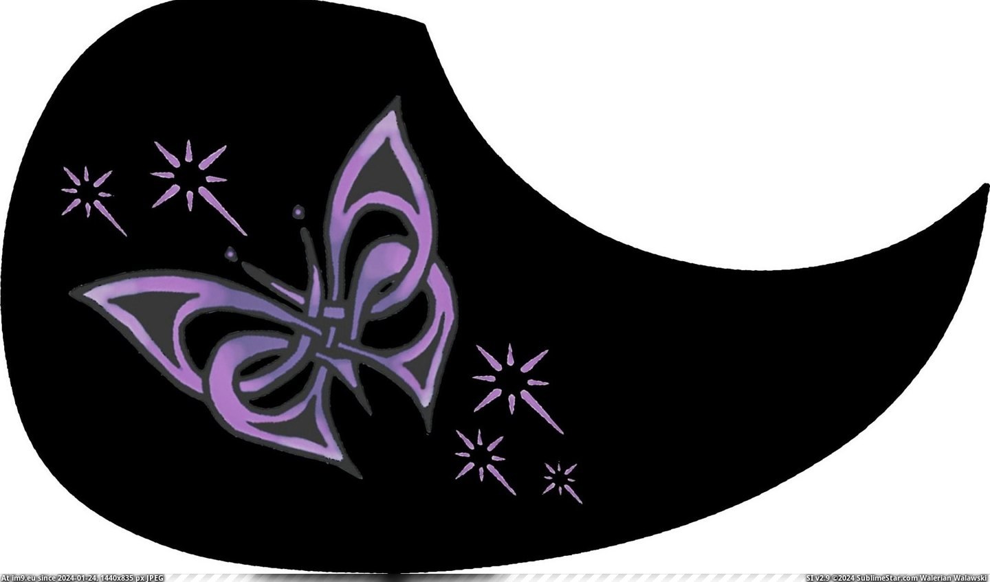 Pick Guard - Celtic Butterfly 3 (in Custom Pickguard Art)