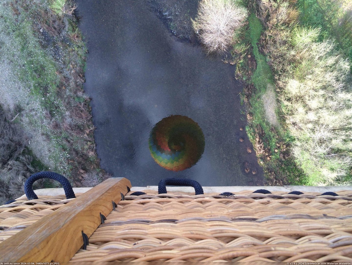 #Hot #Photo #Awesome #Balloon #Bday #Air #Creek #Reflection [Pics] GF took this awesome photo today while we went hot air ballooning for my bday. Reflection of our balloon of a creek we fl Pic. (Image of album My r/PICS favs))