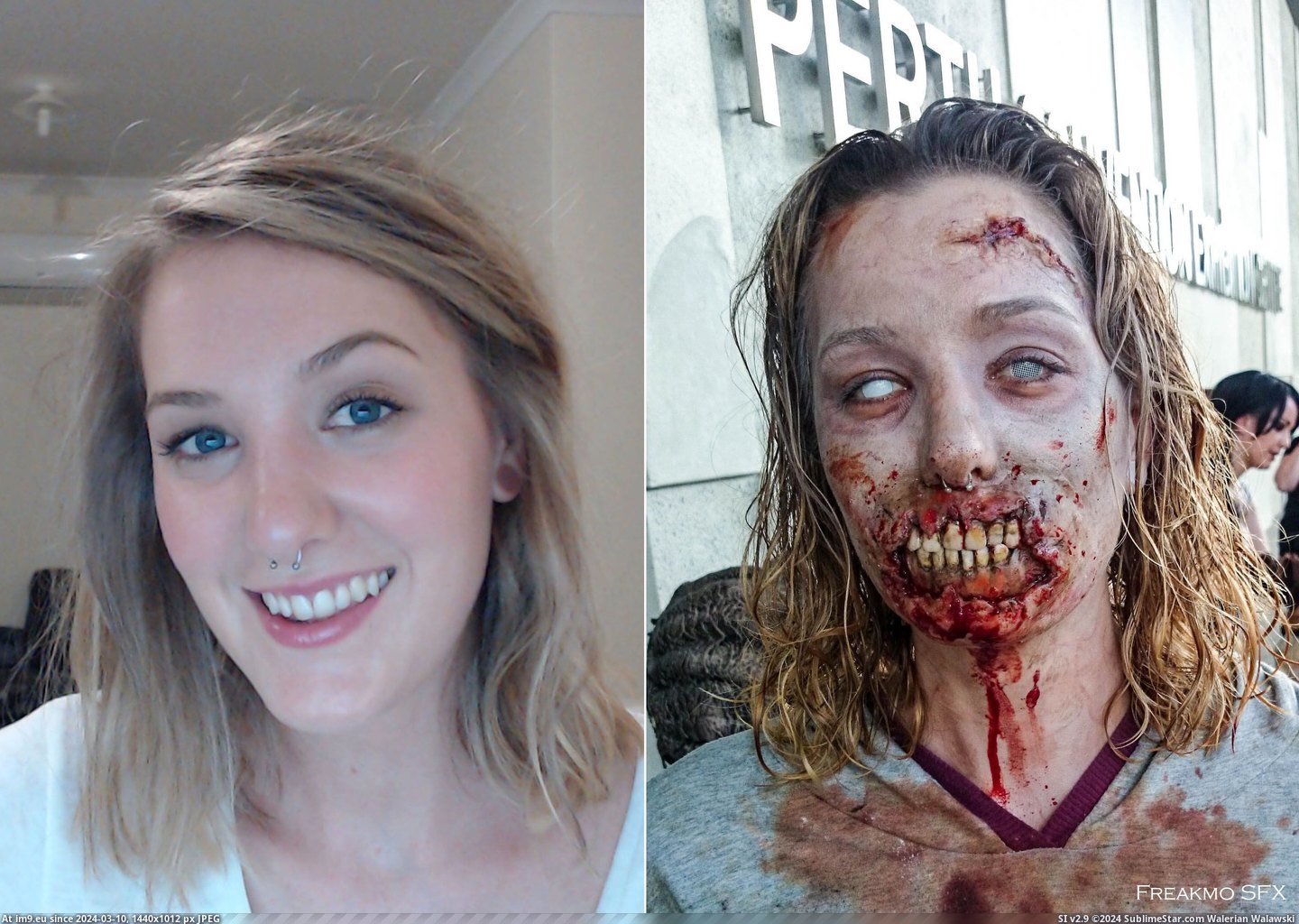 #Weekend #Comic #Zombie #Con #Makeup [Pics] My zombie makeup from Oz Comic-Con this weekend 1 Pic. (Image of album My r/PICS favs))