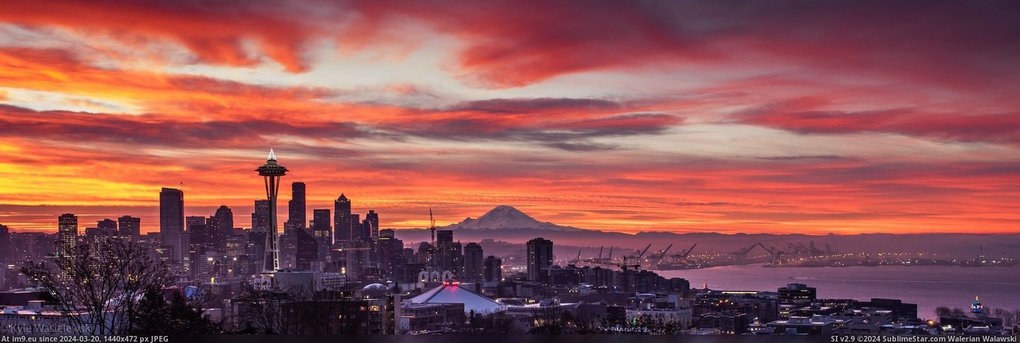 #Sunrise  #Seattle [Pics] Sunrise over Seattle. Just wow. Pic. (Изображение из альбом My r/PICS favs))