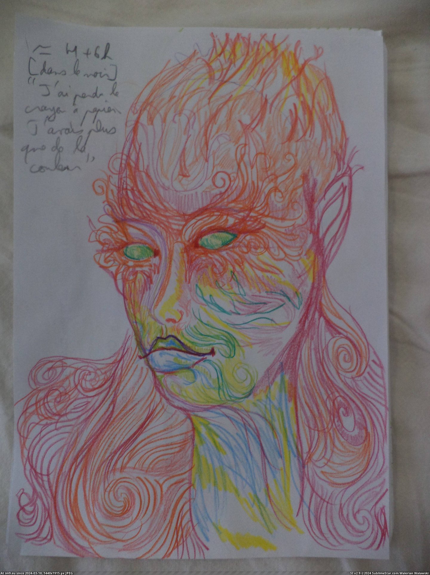 #Time #Friend #Portraits #Lsd #Trip #Drew [Pics] What a LSD trip looks like: a friend of mine drew 11 self-portraits during her first time. 11 Pic. (Изображение из альбом My r/PICS favs))