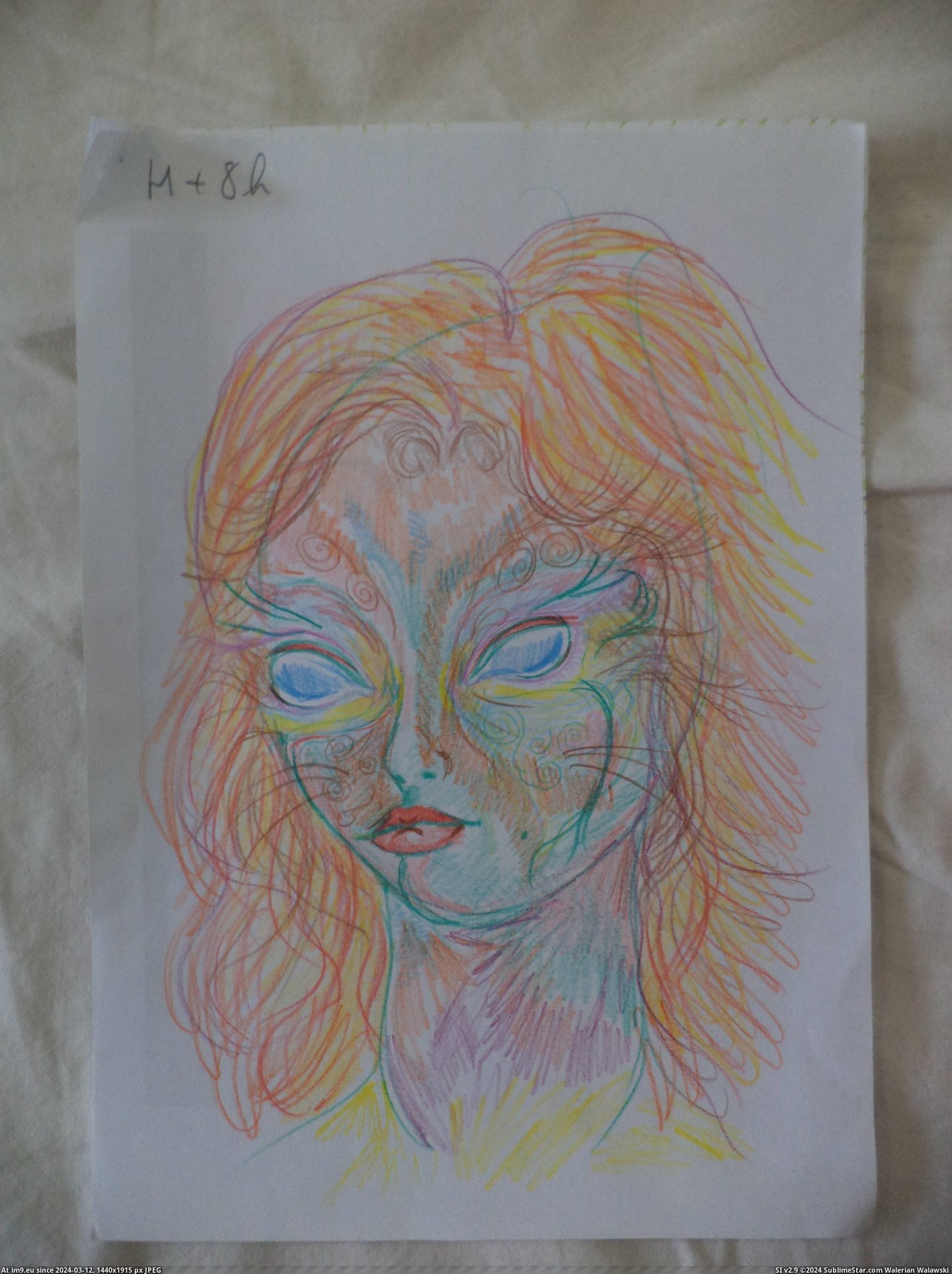 #Time #Friend #Portraits #Lsd #Trip #Drew [Pics] What a LSD trip looks like: a friend of mine drew 11 self-portraits during her first time. 7 Pic. (Изображение из альбом My r/PICS favs))