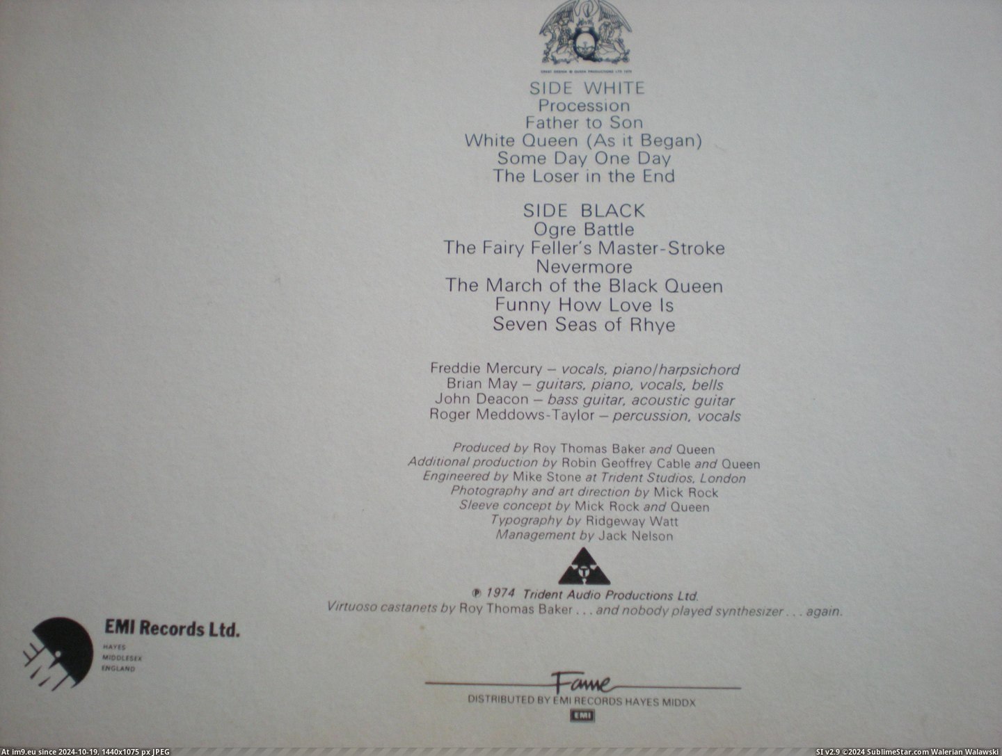  #Queen  Queen II 3 Pic. (Imagen de album new 1))