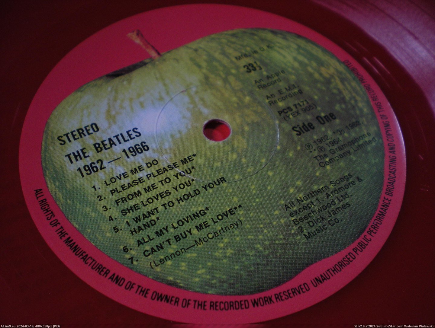 #Red  #Vinyl RED Vinyl 2 Pic. (Obraz z album new 1))