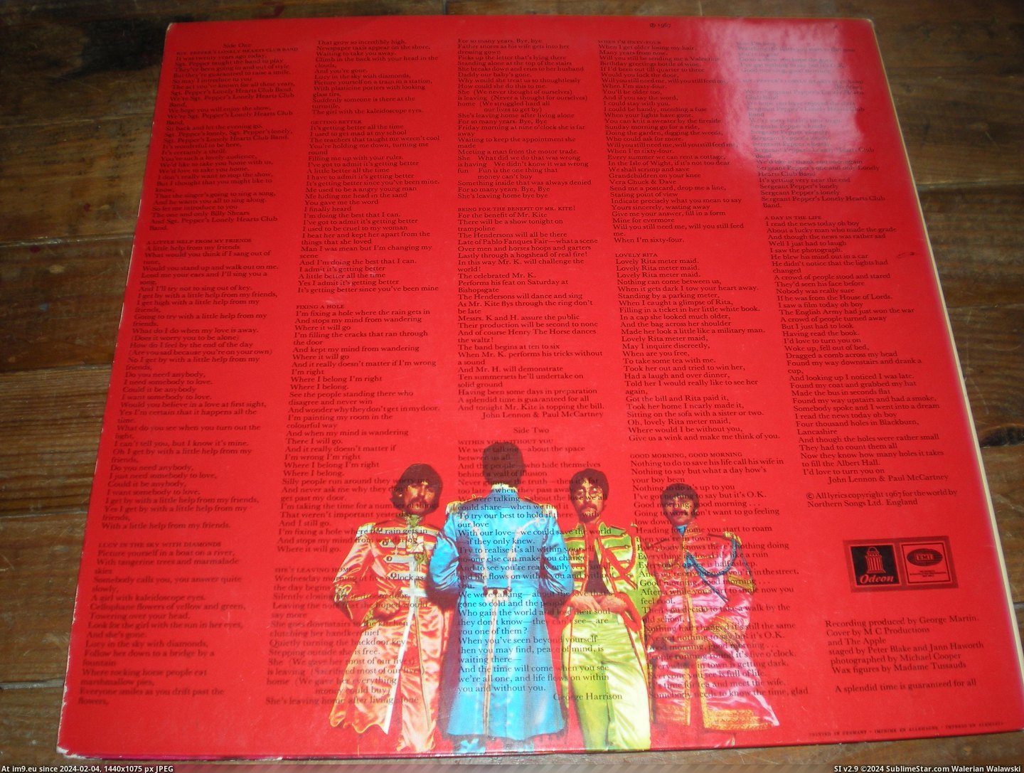 #Sgt  #Odeon Sgt Odeon 5 Pic. (Obraz z album new 1))