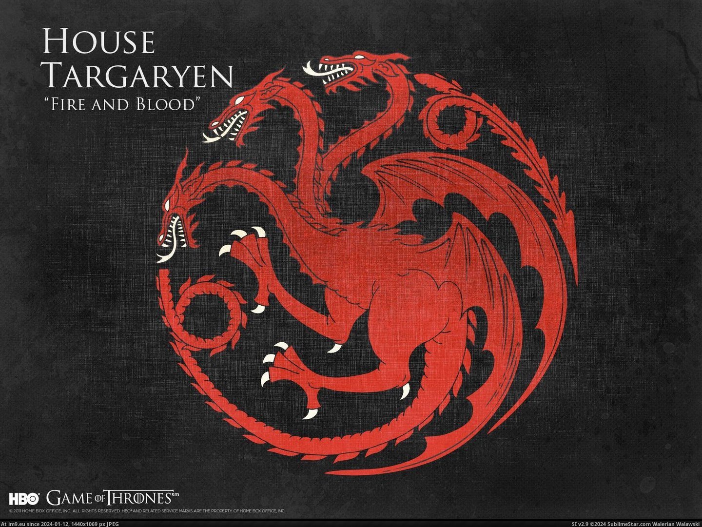 Wallpaper Targaryen Sigil 1600x1200 (in Game of Thrones 1600x1200 Wallpapers)
